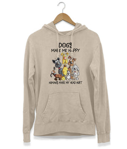 Dogs Make Me Happy Hoodie (Unisex)