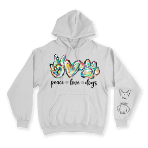 Peace, Love & Dogs - Custom Hoodie