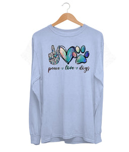 Peace, Love & Dogs Long Sleeve (Unisex)