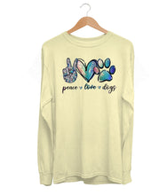 Load image into Gallery viewer, Peace, Love &amp; Dogs Long Sleeve (Unisex)